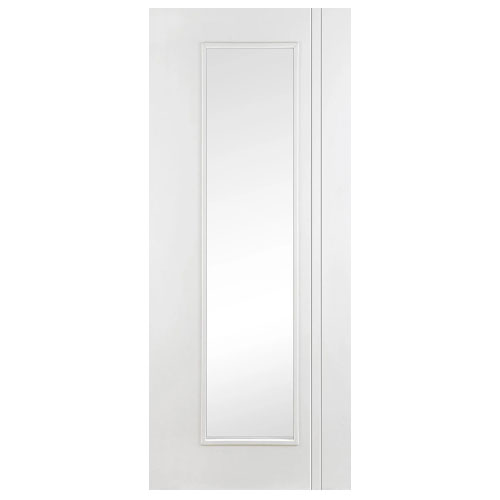 CONTRACT WHITE - Unicorn Clear Glass Internal Doors