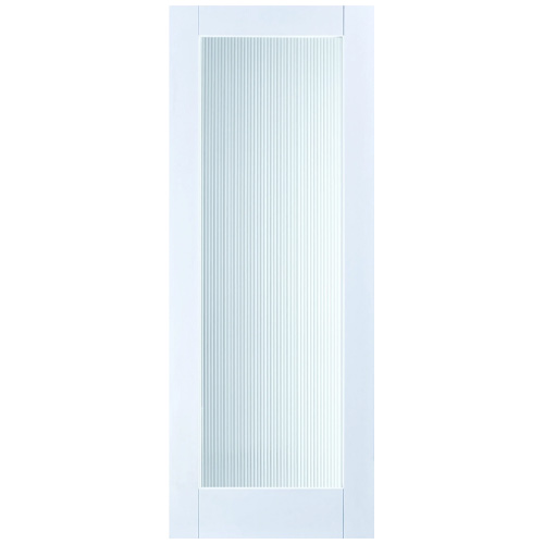 IONIC - 1 Pane Reeded Glass White Primed