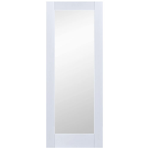 JAVA WHITE - Shaker 1 Lite Primed Primed Clear Glass