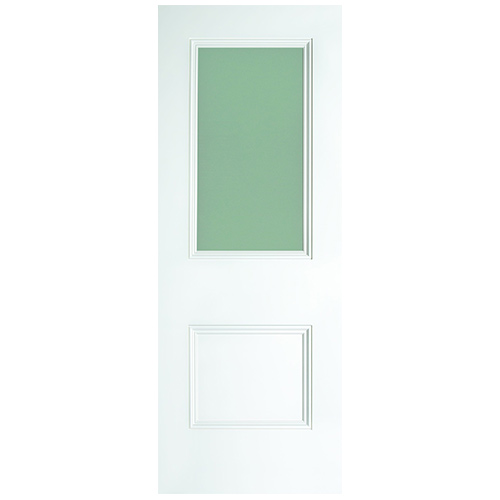 EUROPEAN WHITE - Paris 2 Panel Primed White Opal Lam Glass