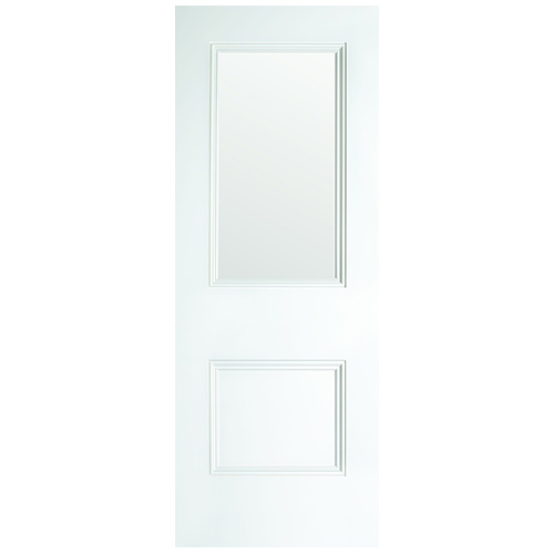 EUROPEAN WHITE - Paris 2 Panel Primed White Clear Glass