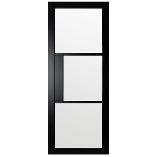 BERKELEY - 3 Lite Clear Glass Premium Primed Black