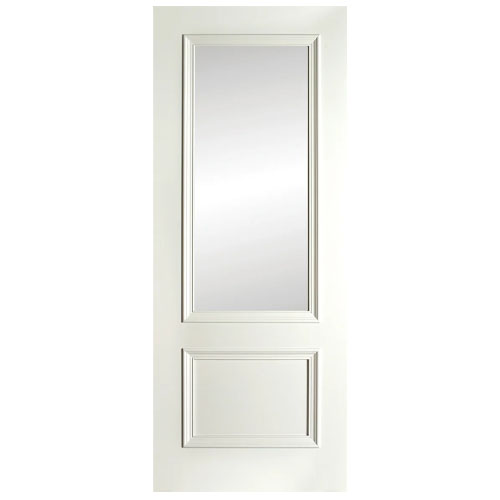 EUROPEAN WHITE - Milan 1 Panel 1 Lite Clear Glass