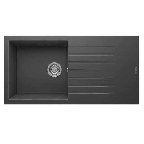 Realstone Composite Sink - Granite Anthracite Single Bowl & Single Drainer XL