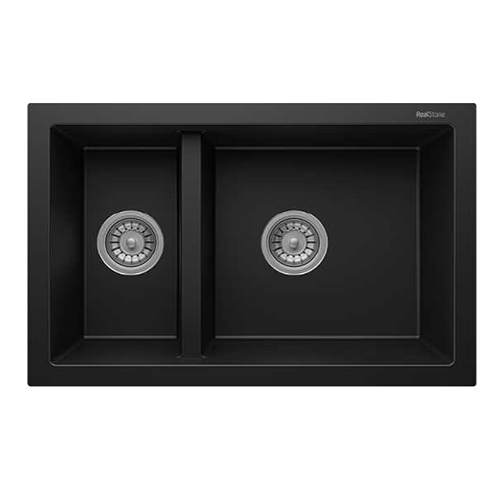 Realstone Composite Sink - Granite Black Undermount 1.5 Bowl