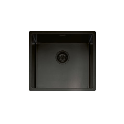 CAPLE - Mode045BS Inset or Undermount Sink Black Steel
