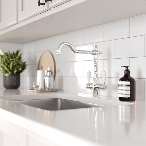 EIRLINE - Alma Traditional Dual Lever Kitchen Tap Chrome