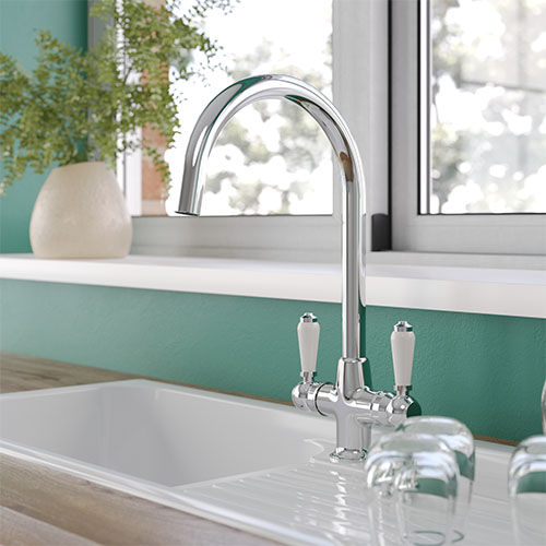 EIRLINE - Eden Dual Lever Kitchen Tap Chrome