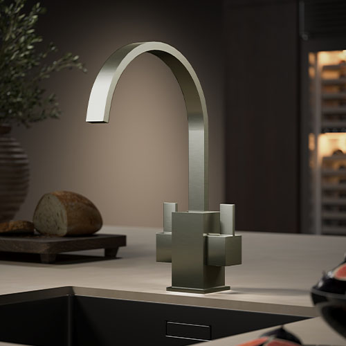 EIRLINE - Ingo Dual Lever Kitchen Tap Brushed Chrome