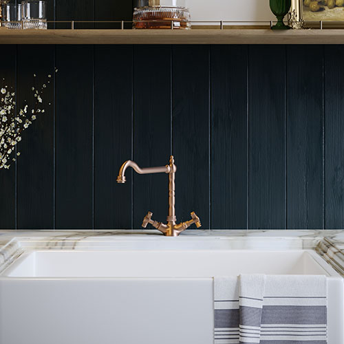 EIRLINE - Elsa Traditional Dual Lever Kitchen Tap Copper