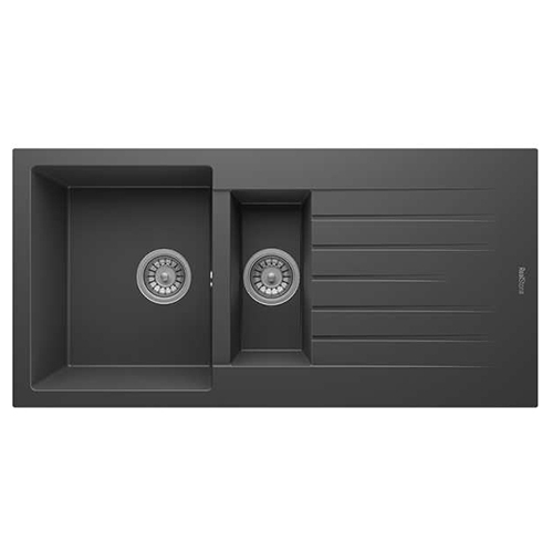 Realstone Composite Sink - Granite Anthracite 1.5 Bowl & Drainer