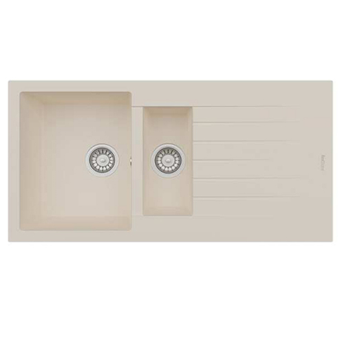 Realstone Composite Sink - Granite Cream 1.5 Bowl & Drainer