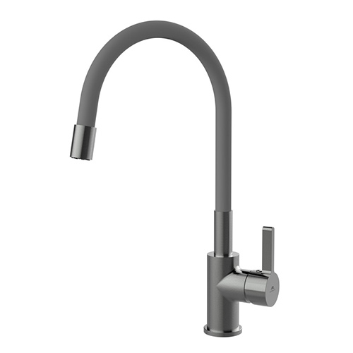 RUBINETA - Flexy Side Lever Flexible Spout Grey Tap