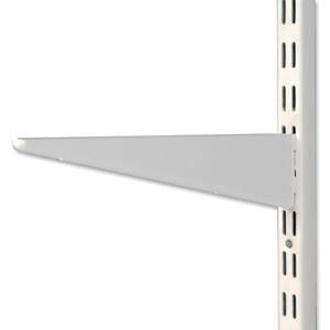 Adjustable White Shelving Uprights and Brackets