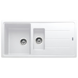 FRANKE - Basis 1.5 Bowl Sink Reversible Fragranite Polar White