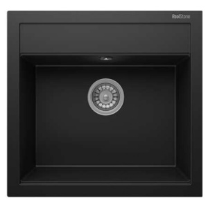 Realstone Composite Sink - Granite Black Single Bowl