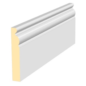 OGEE - White Primed MR MDF Skirting 18mm 119mm 4400mm
