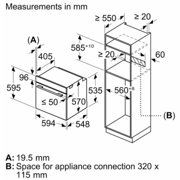 BOSCH - Black Pack Series 4 - Built-in Single Oven HQA534BB3B & Built-in Microwave CMA583MB0B