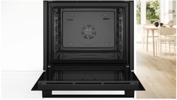 BOSCH - Black Pack Series 4 - Built-in Single Oven HQA534BB3B & Built-in Microwave CMA583MB0B
