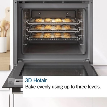 BOSCH - Black Pack Series 4 - Built-in Single Oven HQA534BB3B & Built-in Microwave CMA583MB0B