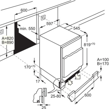 ELECTROLUX - 700 Series Undercounter Integrated Larder Freezer