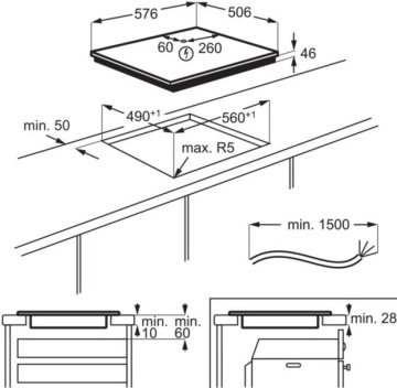 ELECTROLUX - 500 Series Induction Hob 60CM