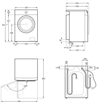 ELECTROLUX - Free Standing 8KG Washer Dryer